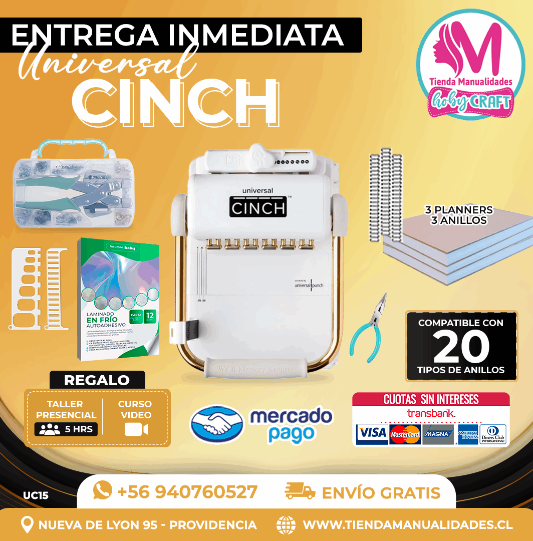 UCH15 Encuadernadora Universal Cinch - Entrega Inmediata