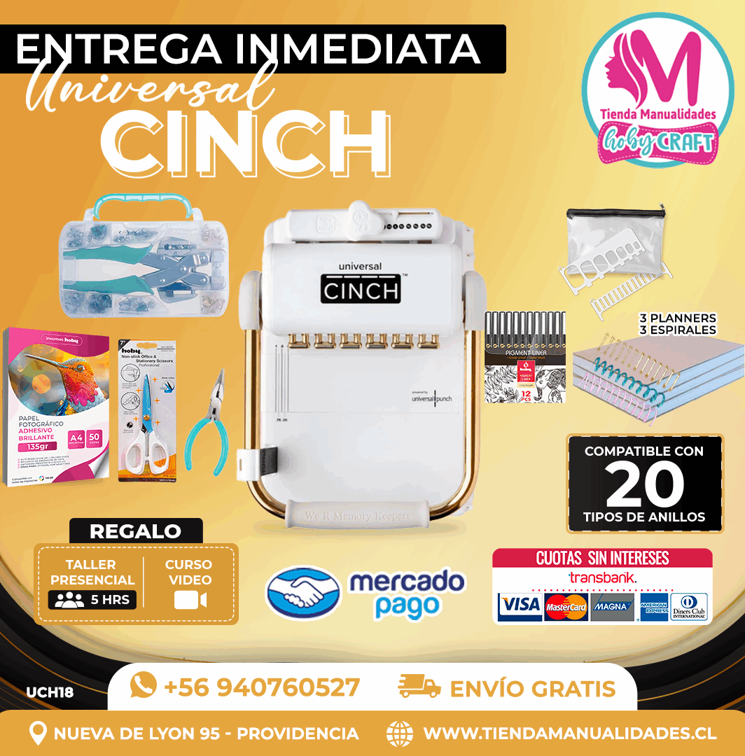 UCH18 Encuadernadora Universal Cinch - Entrega Inmediata