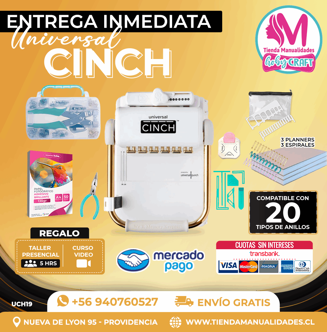 UCH19 Encuadernadora Universal Cinch -  Entrega Inmediata