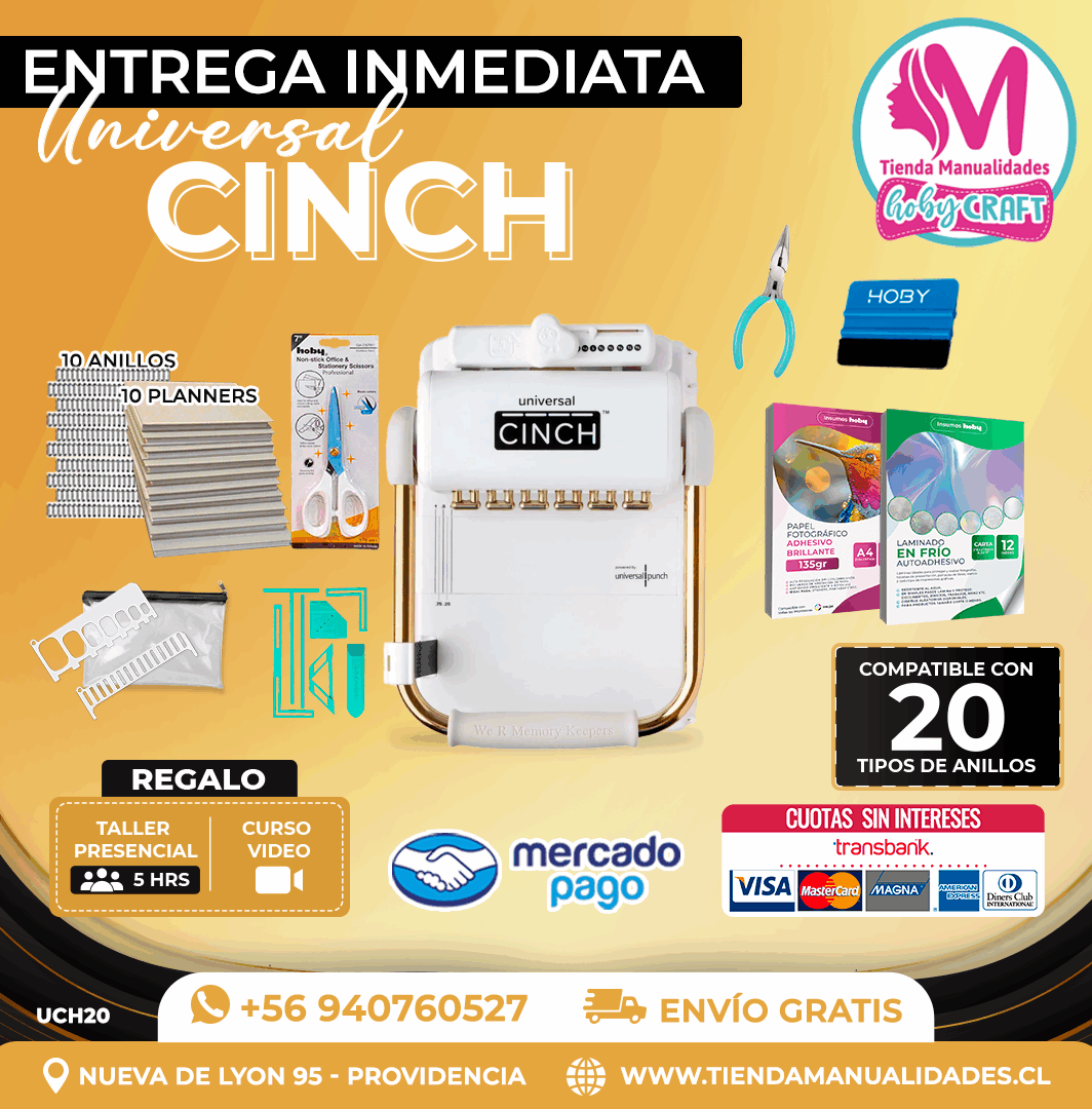 UCH20 Encuadernadora Universal Cinch - Entrega Inmediata