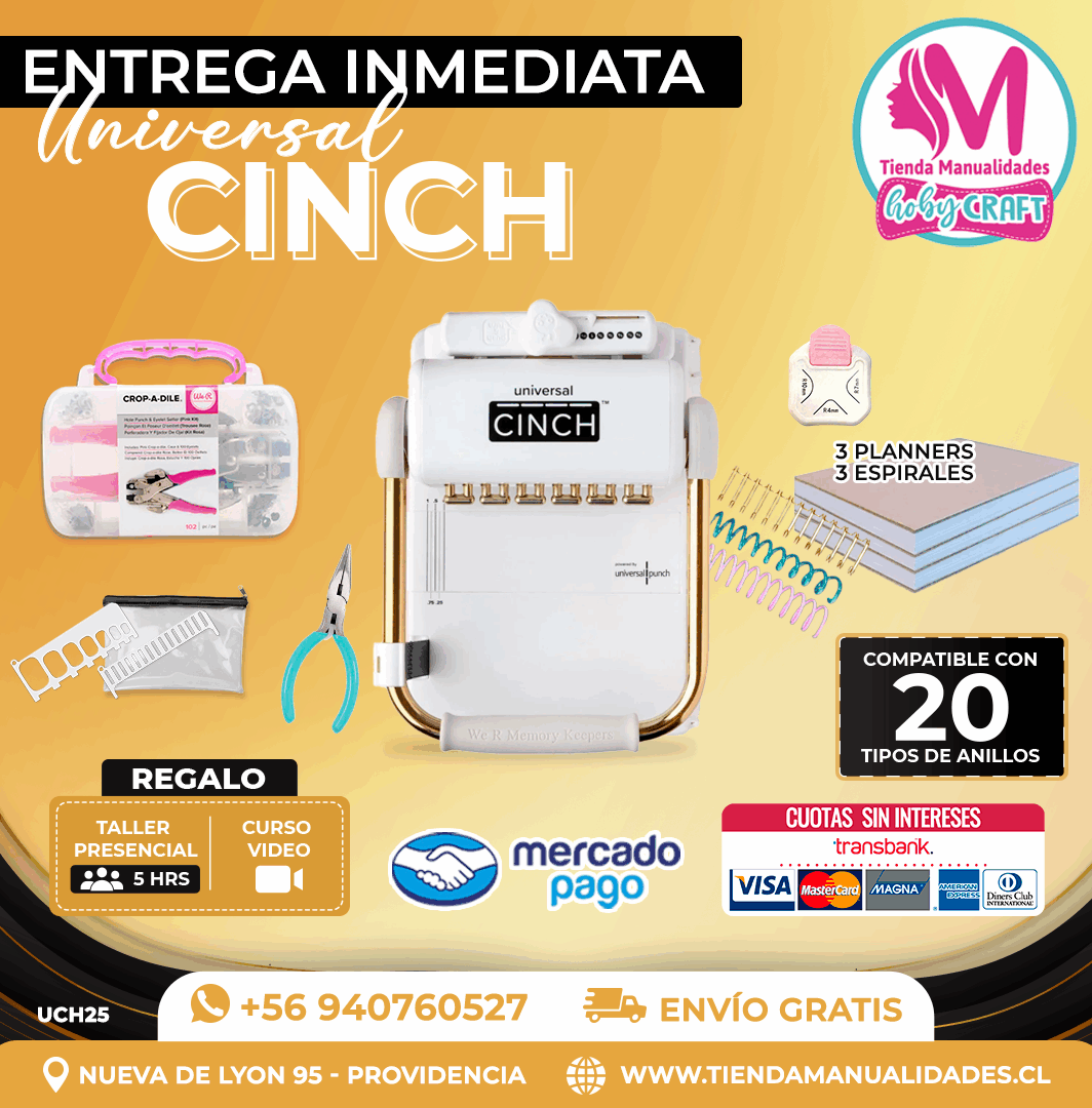 UCH25 Encuadernadora Universal Cinch - Entrega Inmediata