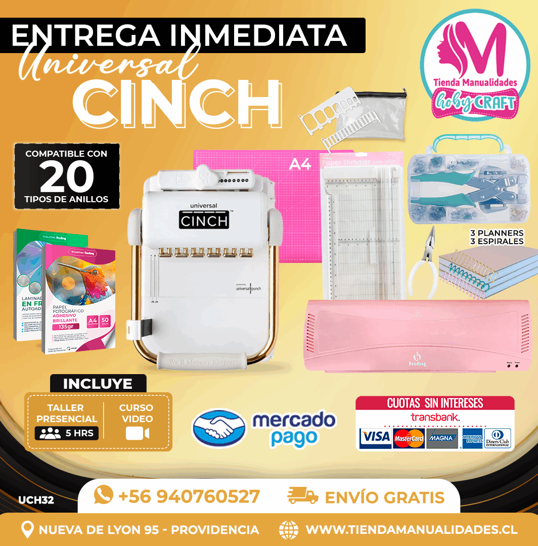 UCH32 Encuadernadora Universal Cinch - Entrega Inmediata