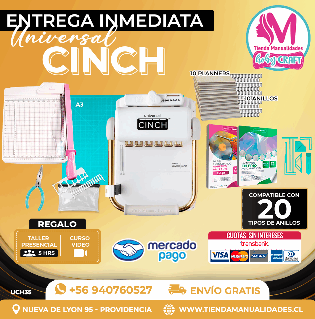 UCH35 Encuadernadora Universal Cinch - Entrega Inmediata