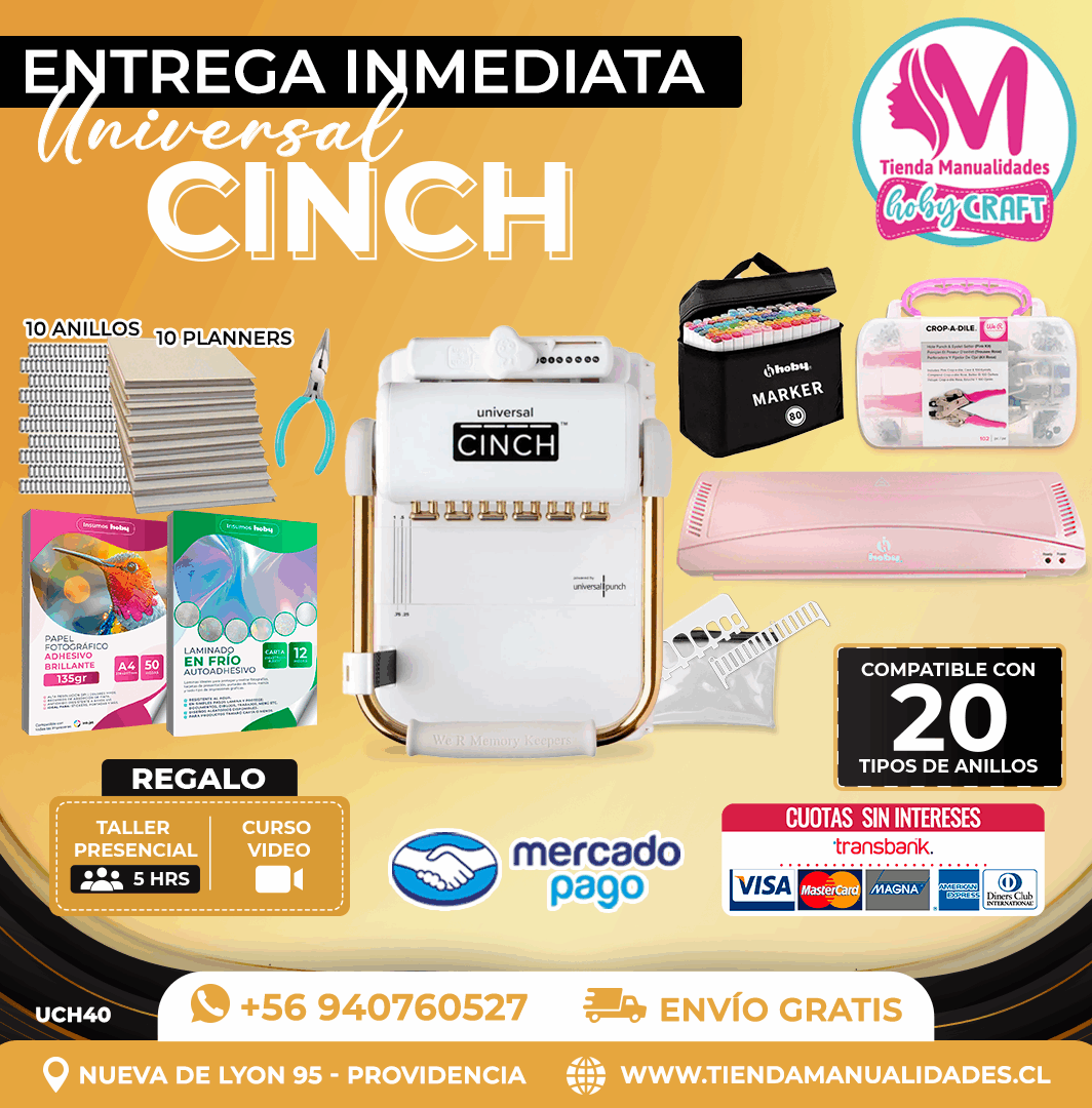 UCH40 Encuadernadora Universal Cinch - Entrega Inmediata
