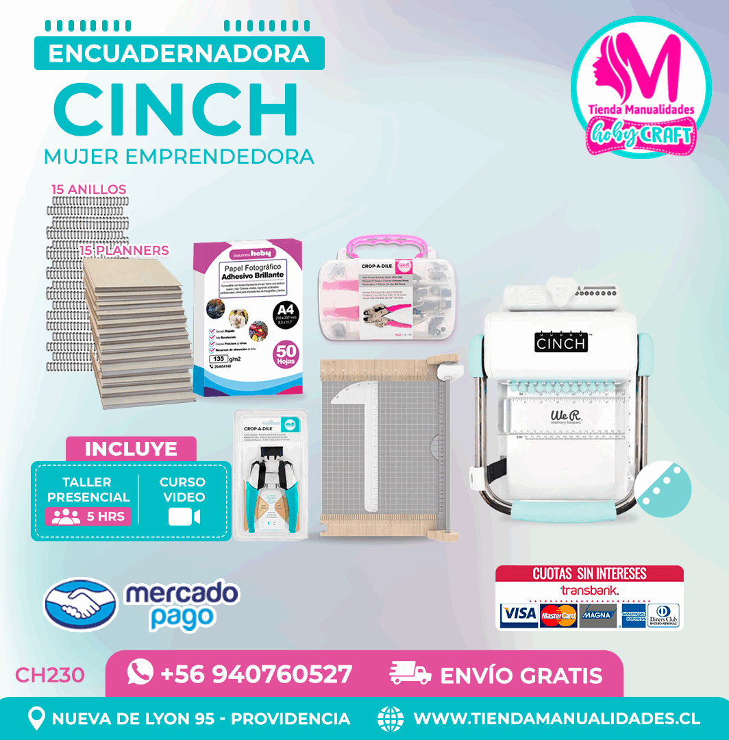 CH230 Cinch verde + Curso Video + Taller presencial - Envío Gratis - Entrega Inmediata