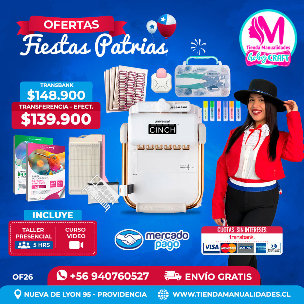 FP26 Kit encuadernadora Universal Cinch – Envío gratis