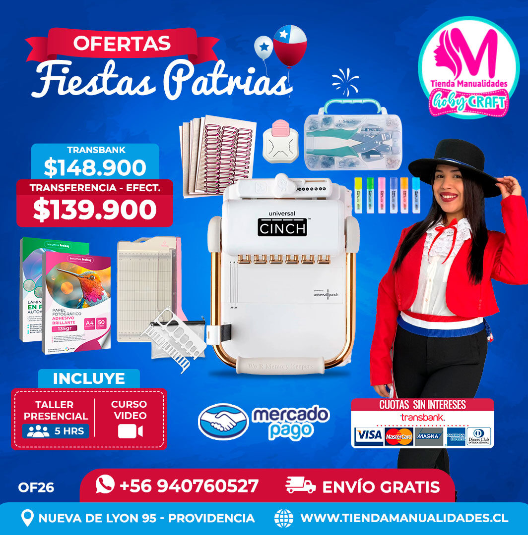 FP26 Kit encuadernadora Universal Cinch – Envío gratis