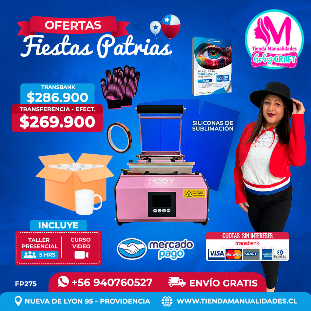 FP275 Kit Estampadora de tazones doble Hobypress – Envío gratis