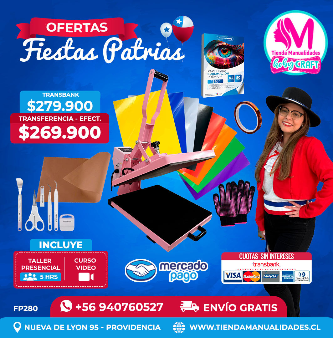 FP280 Kit Estampadora plana 38x38cm Hobypress – Envío gratis