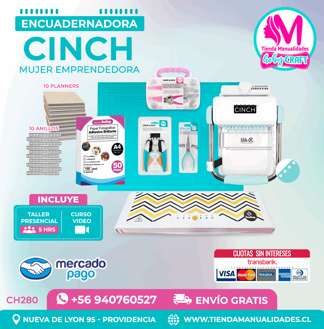 CH280 Cinch verde + Curso Video + Taller presencial - Envío Gratis - Entrega Inmediata