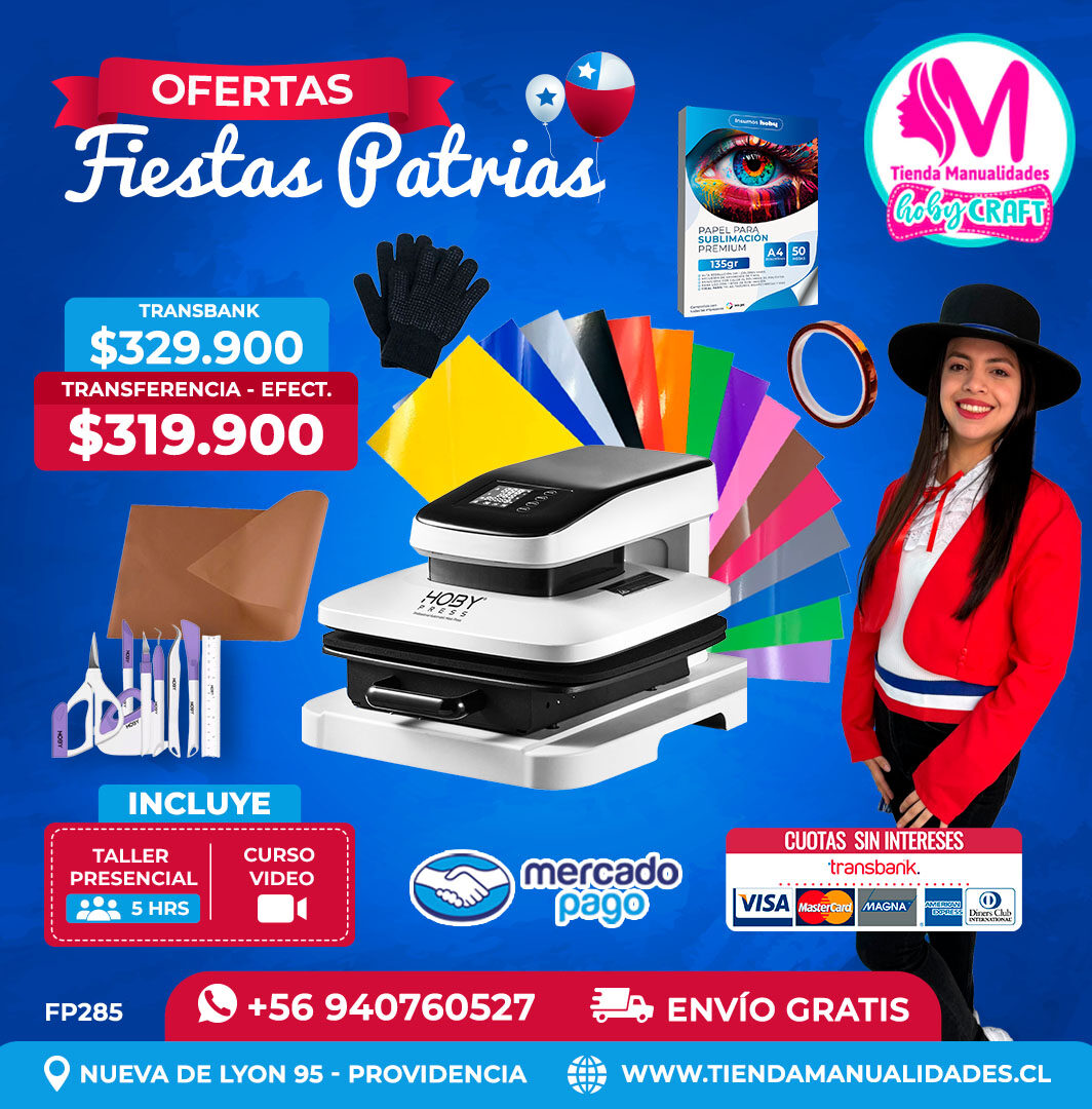 FP285 Kit Estampadora automática 38x38cm Hobypress – Envío gratis