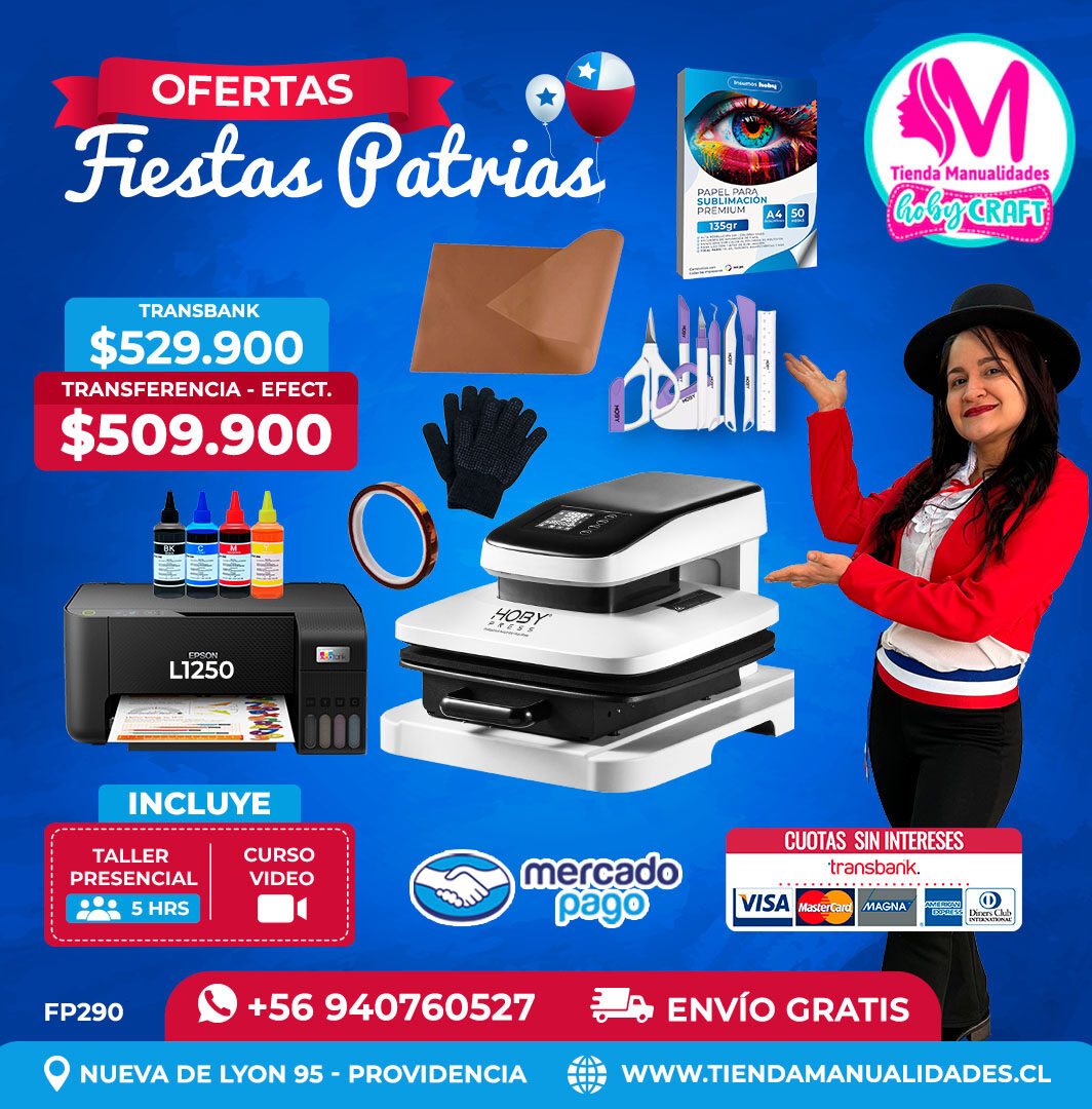 FP290 Kit Estampadora automática 38x38cm Hobypress – Envío gratis