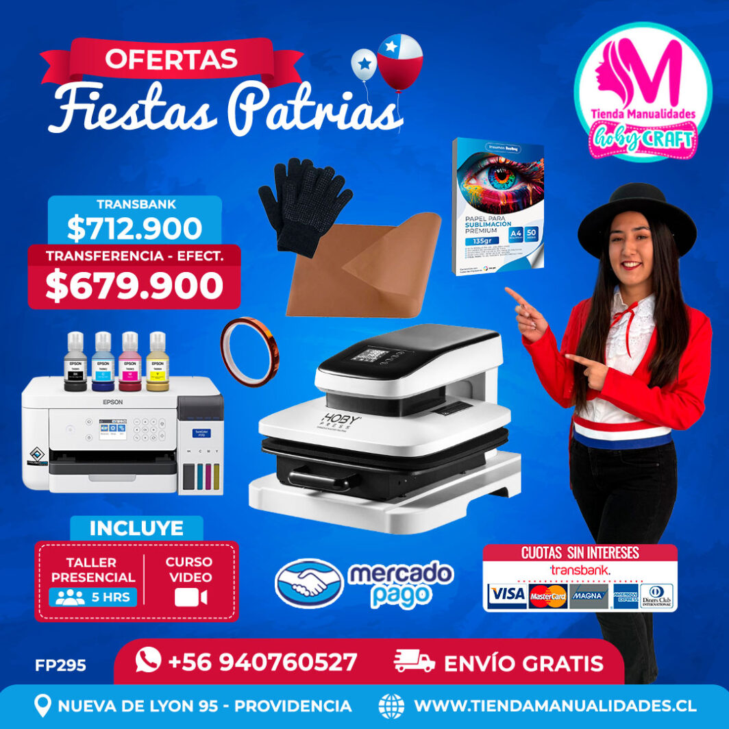 FP295 Kit Estampadora automática 38x38cm Hobypress – Envío gratis