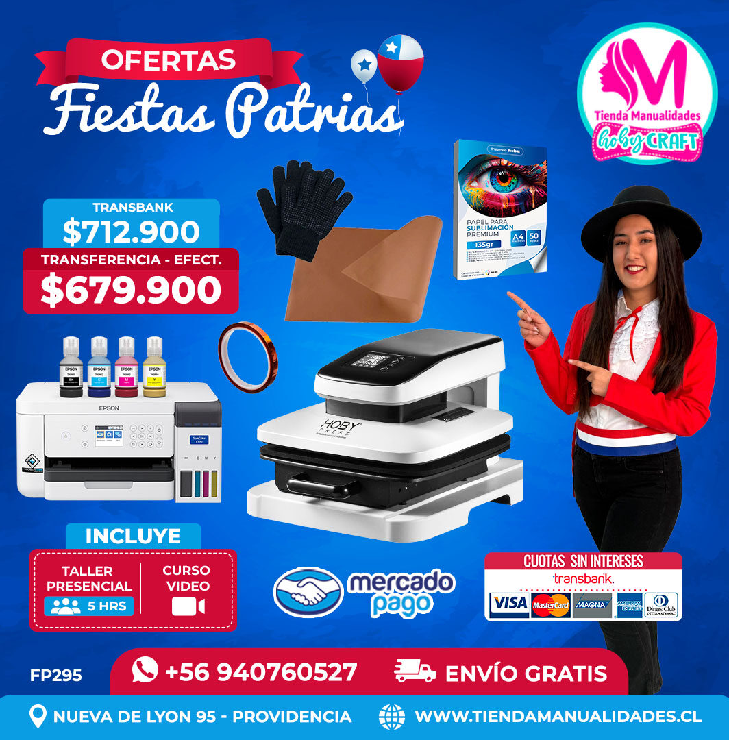 FP295 Kit Estampadora automática 38x38cm Hobypress – Envío gratis