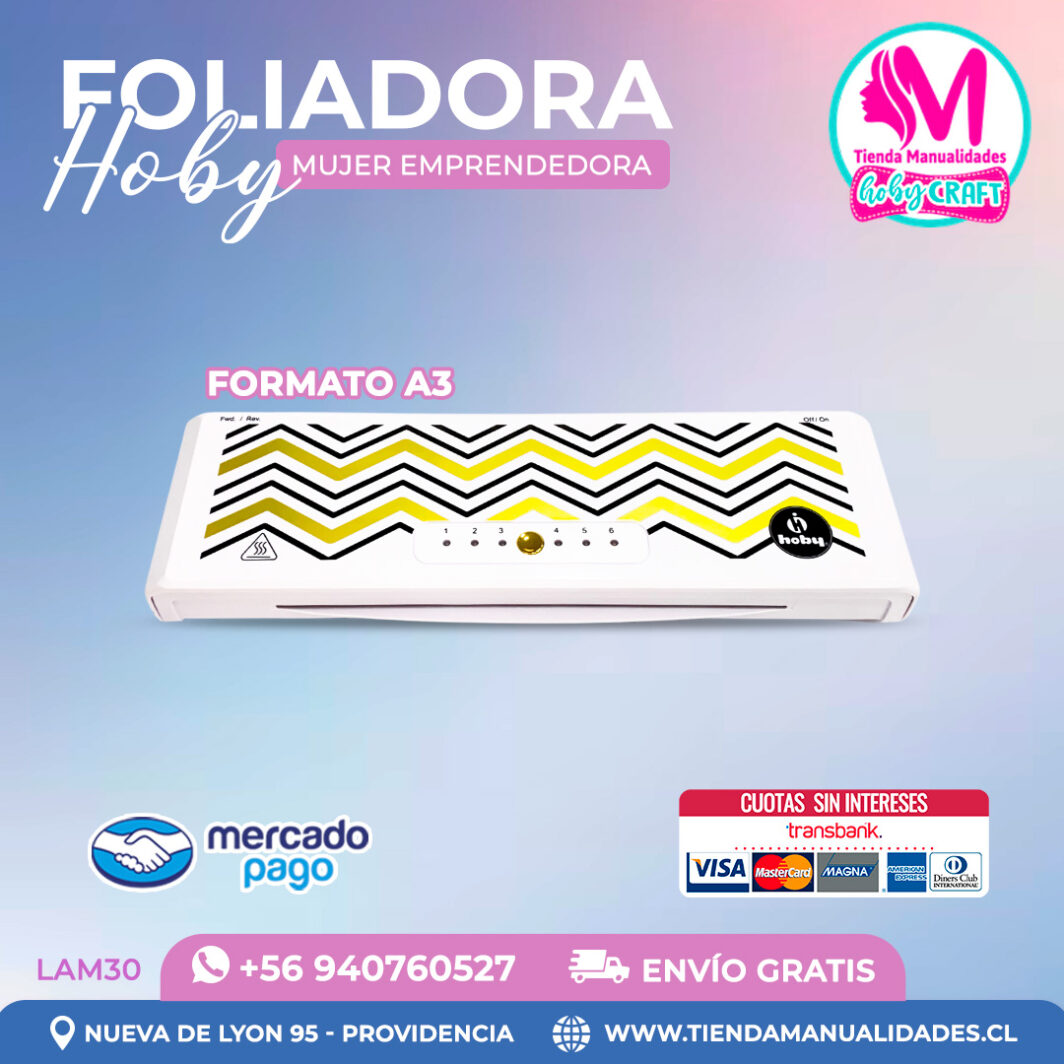 LAM30 Laminadora Foliadora térmica A3 Hoby