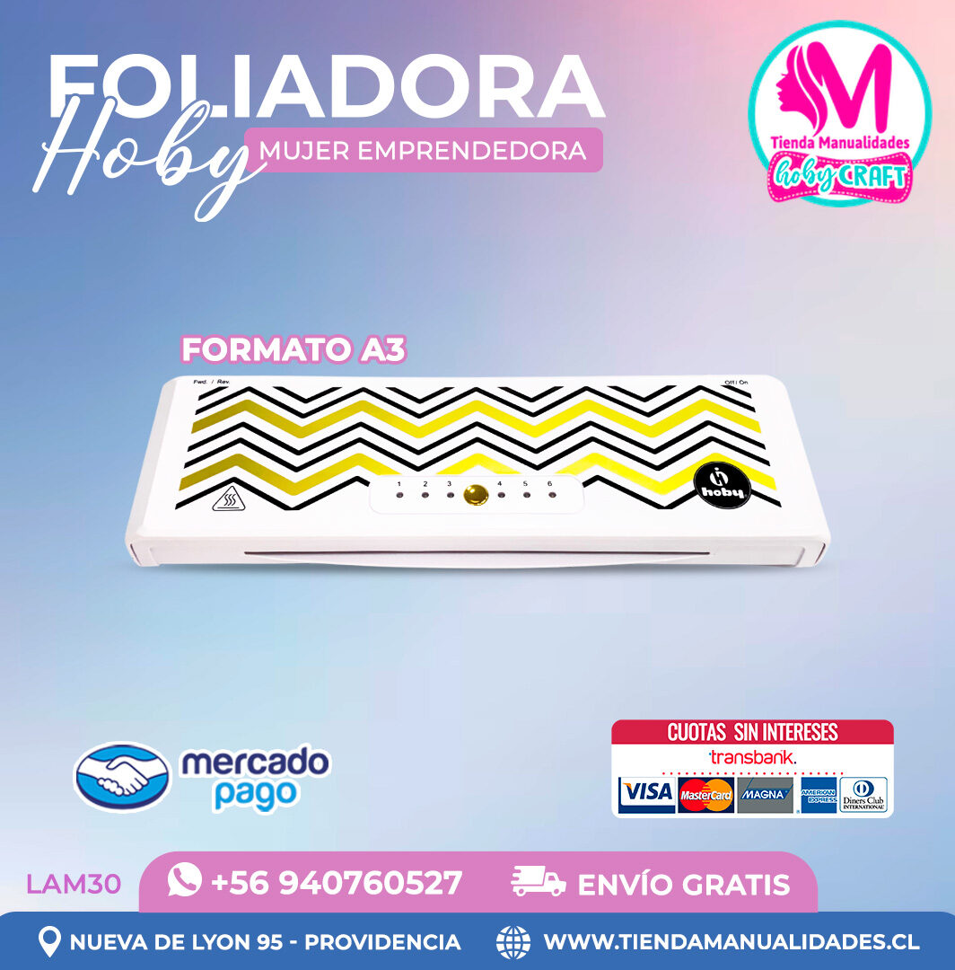 LAM30 Laminadora Foliadora térmica A3 Hoby