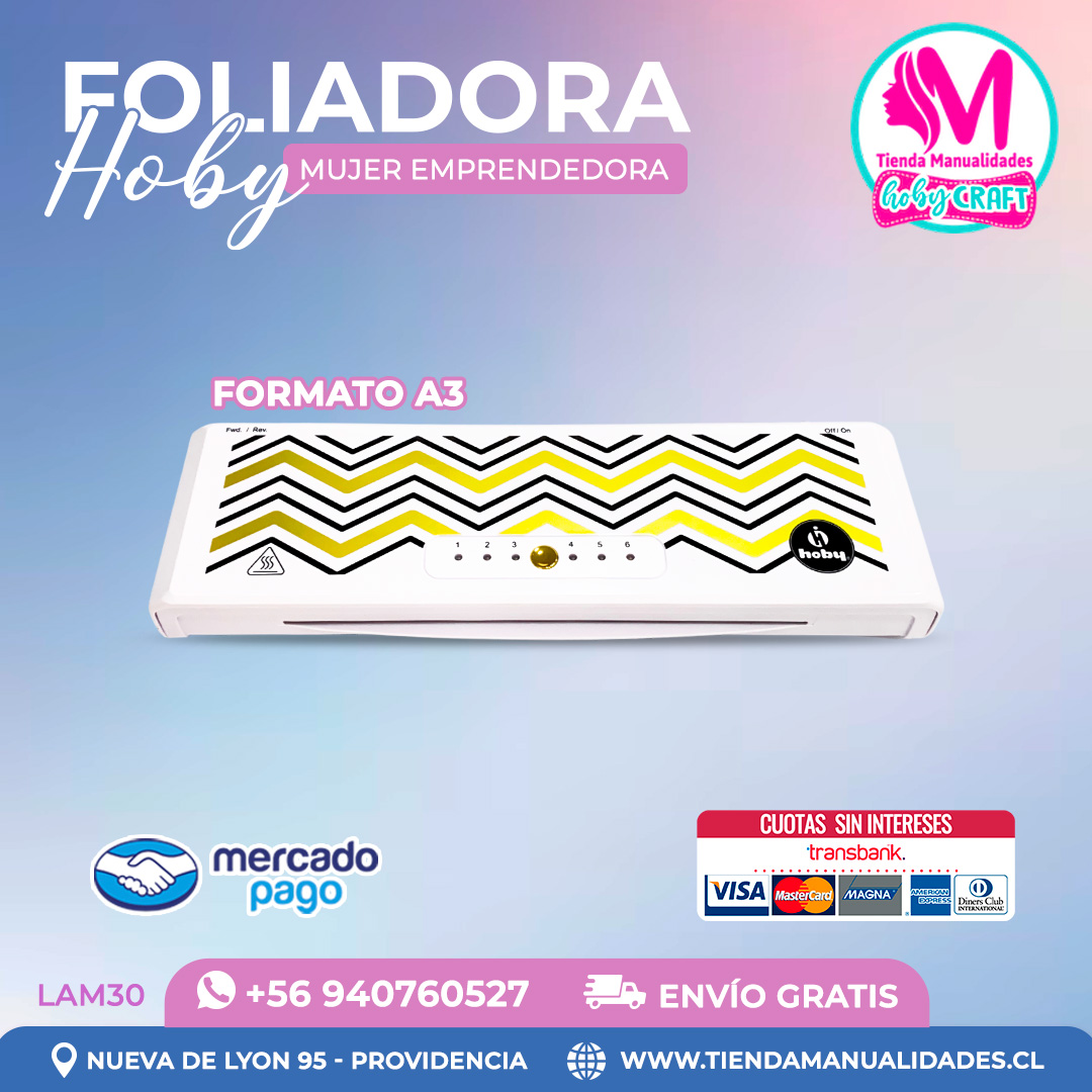 LAM30 Laminadora Foliadora térmica A3 Hoby
