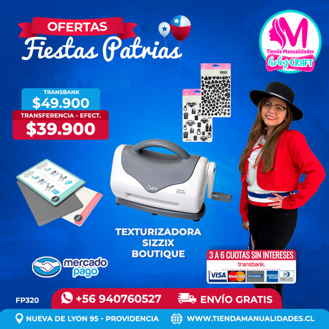 FP320 Kit Texturizadora Sizzix Boutique – Envío gratis