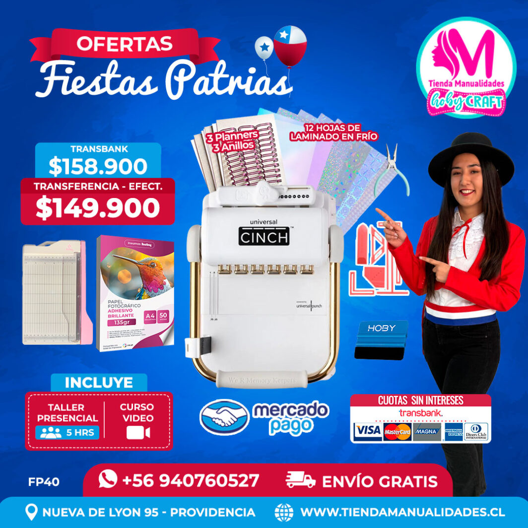 FP40 Kit encuadernadora Universal Cinch – Envío gratis