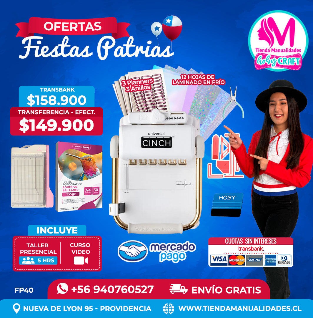 FP40 Kit encuadernadora Universal Cinch – Envío gratis
