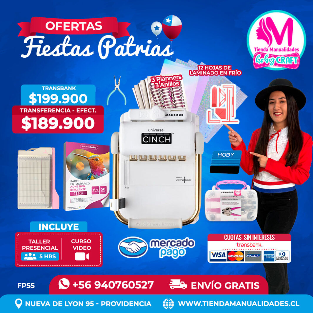 FP55 Kit encuadernadora Universal Cinch – Envío gratis