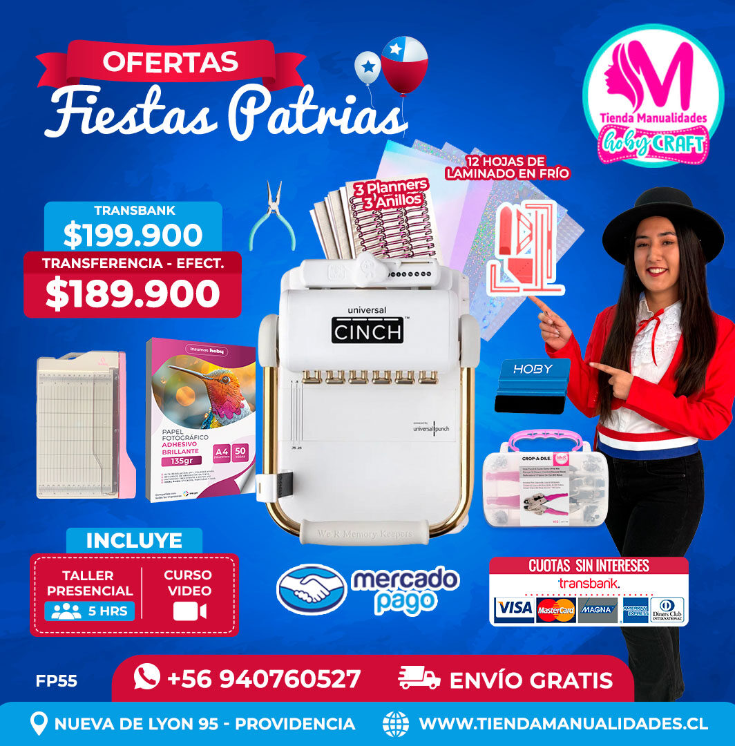 FP55 Kit encuadernadora Universal Cinch – Envío gratis
