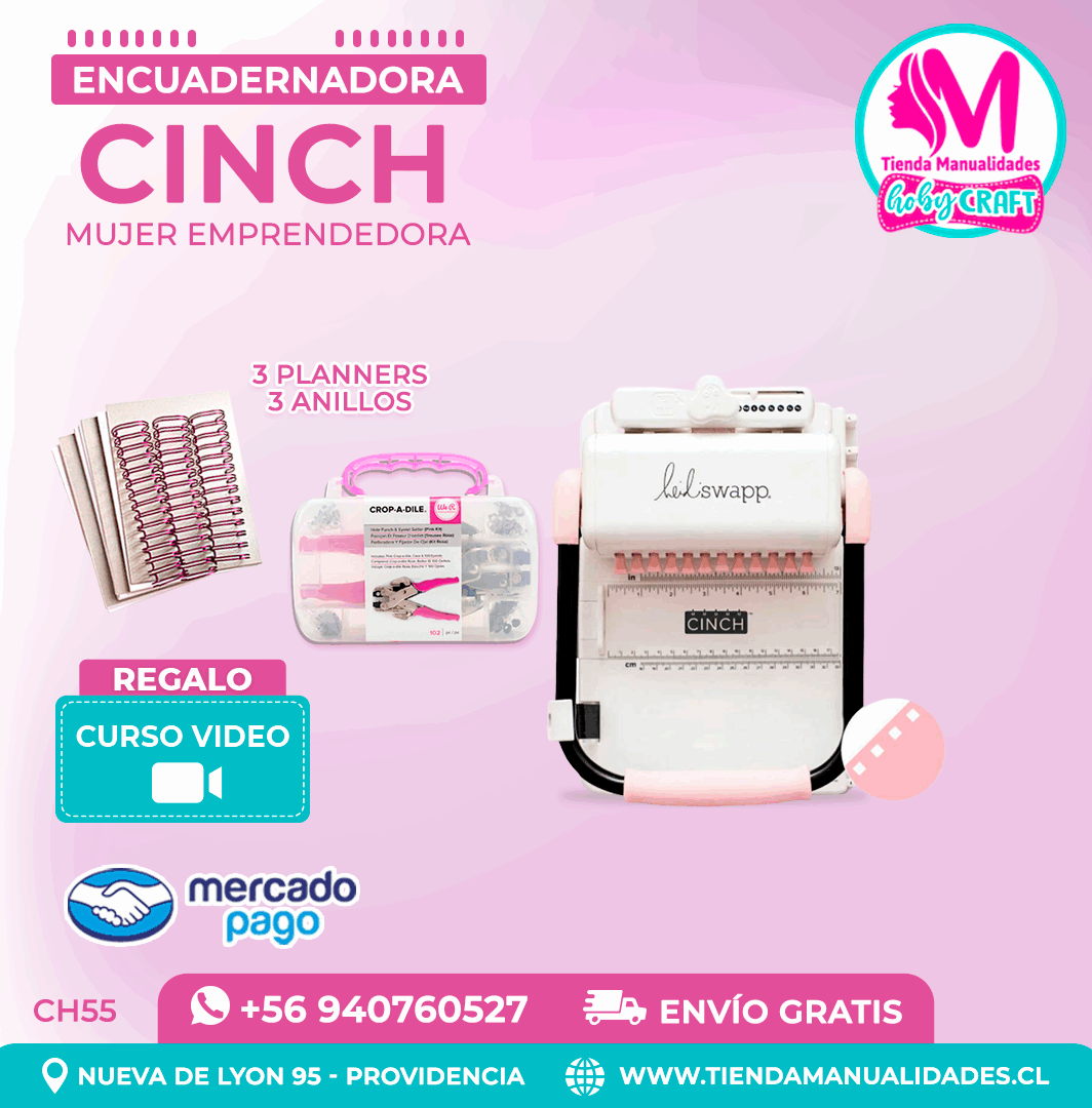 CH55 Cinch rosada + Curso Video - Envío Gratis - Entrega Inmediata