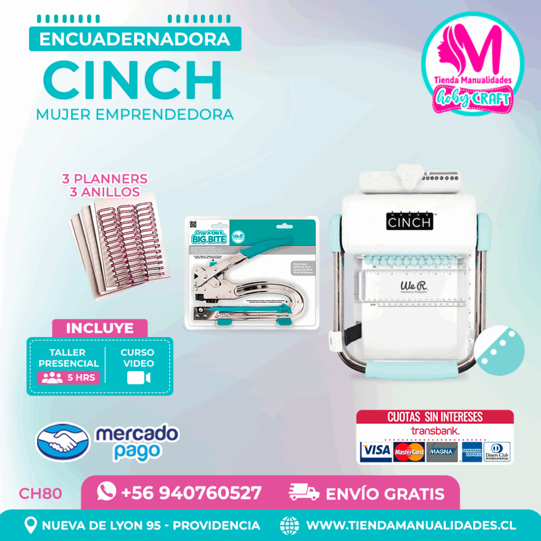 CH80 Cinch verde + Curso Video + Taller presencial - Envío Gratis - Entrega Inmediata