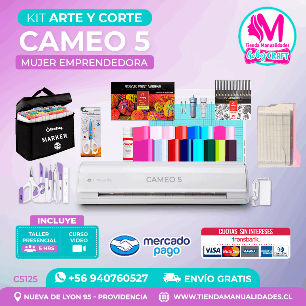 C5120 Kit Arte y Corte Cameo 5 blanca + Envío gratis – Entrega inmediata