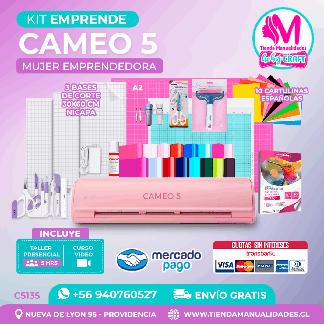 C577 Kit Emprende Cameo 5 rosada + Envío gratis - Entrega inmediata