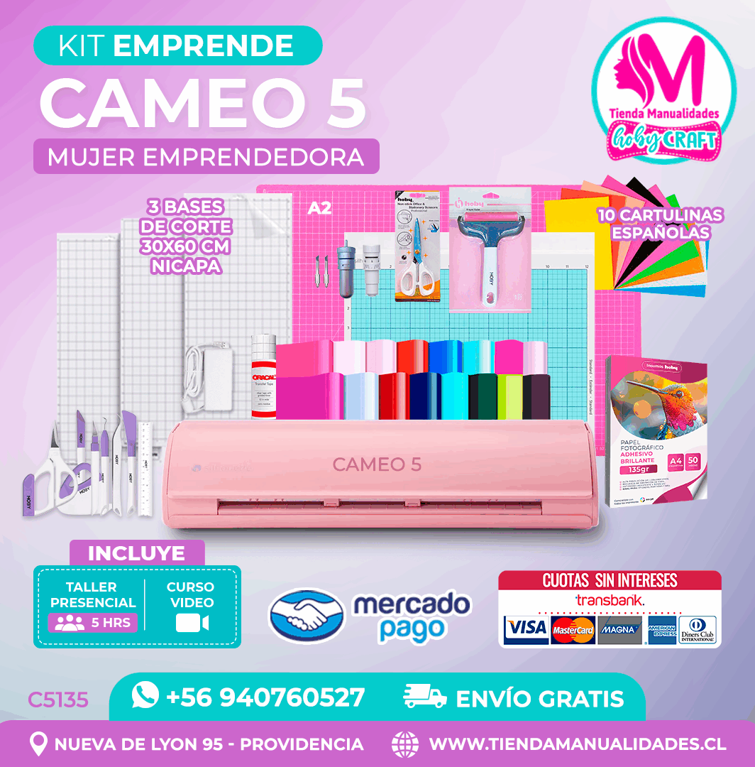 C577 Kit Emprende Cameo 5 rosada + Envío gratis - Entrega inmediata