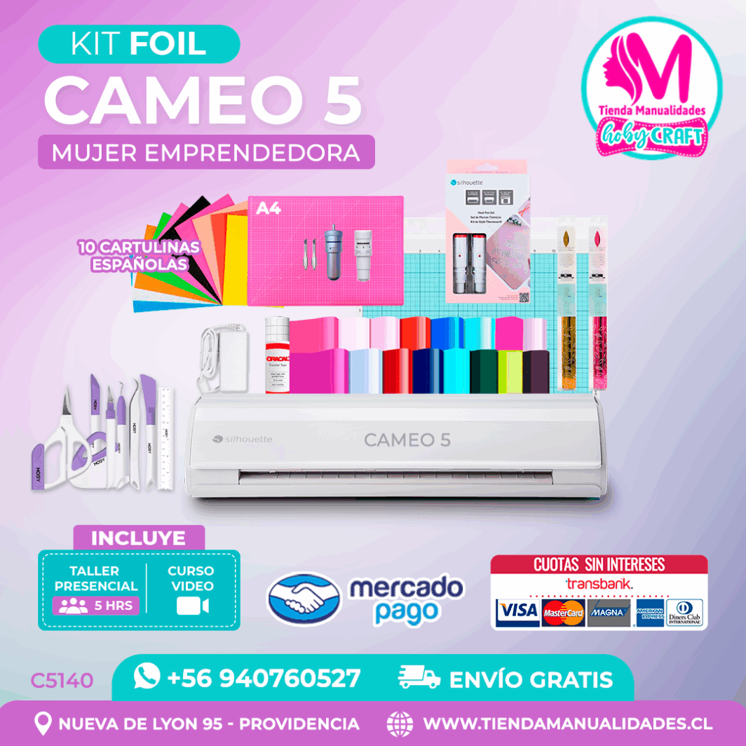 C5888 Kit Foil Cameo 5 blanca + Envío gratis – Entrega inmediata