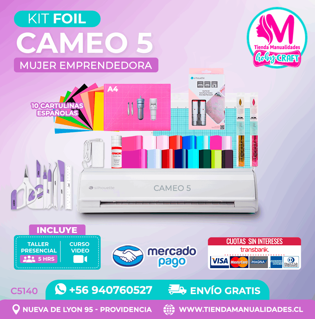 C5888 Kit Foil Cameo 5 blanca + Envío gratis – Entrega inmediata