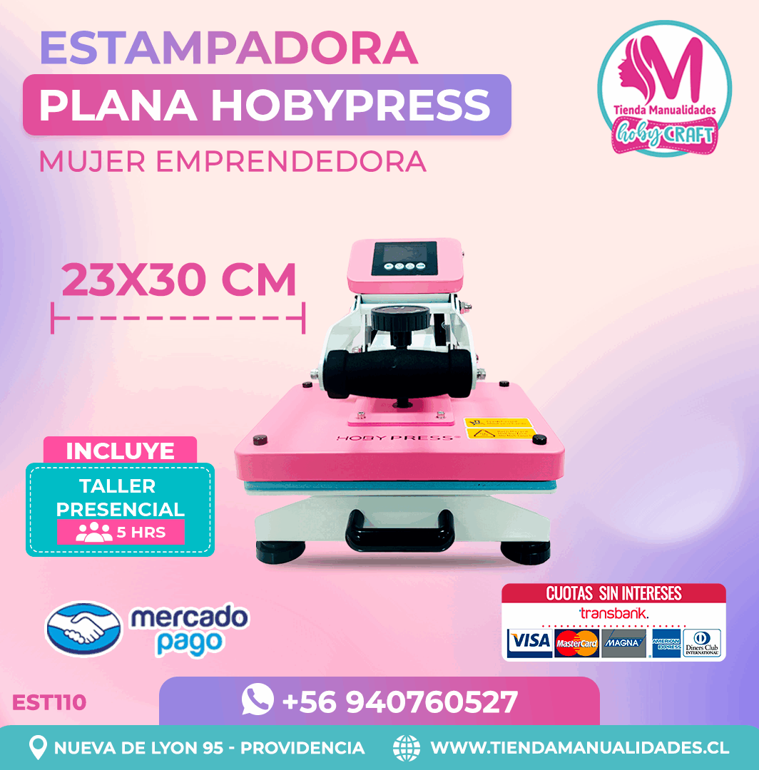 EST110 Estampadora Plana HobyPress 23x30cm – Entrega Inmediata