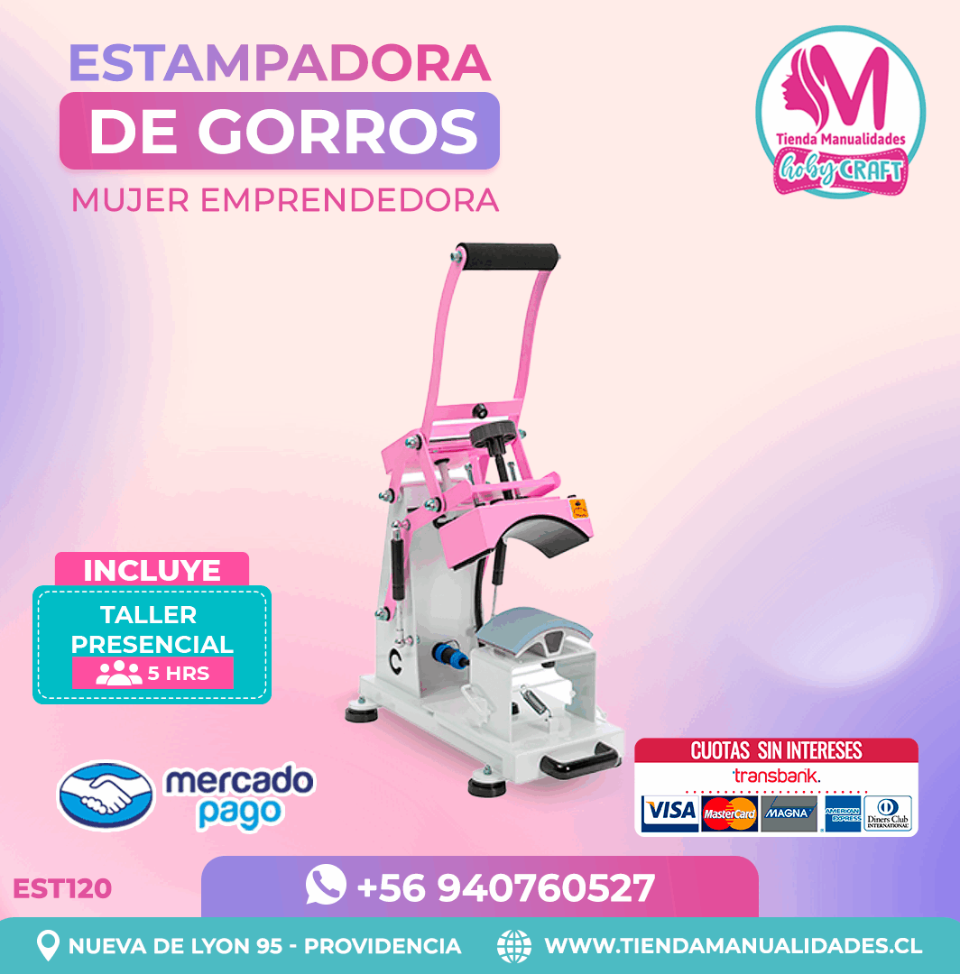 EST120 Estampadora de Gorros Jockey HobyPress