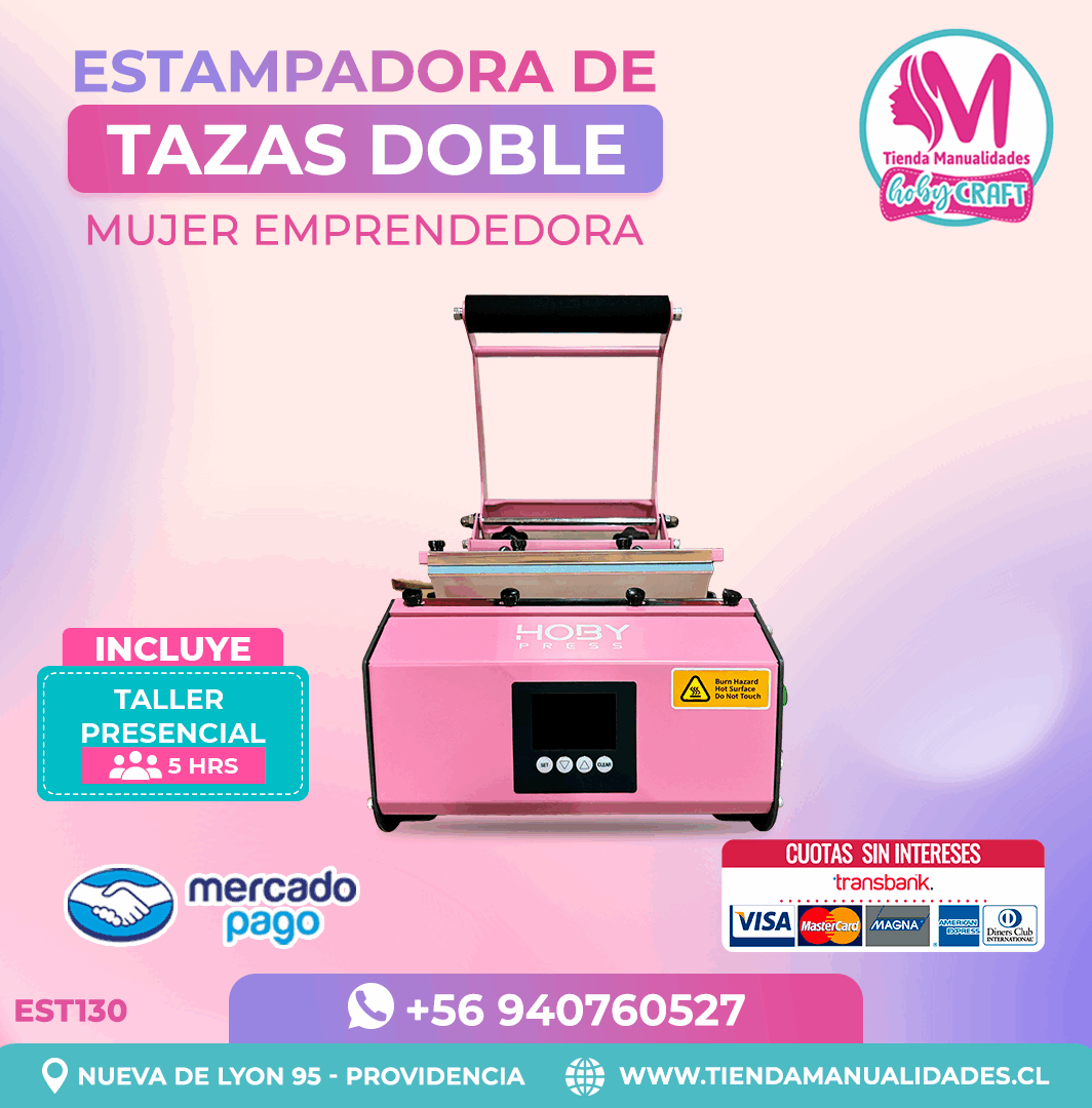 EST130 Estampadora de Tazas Doble HobyPress
