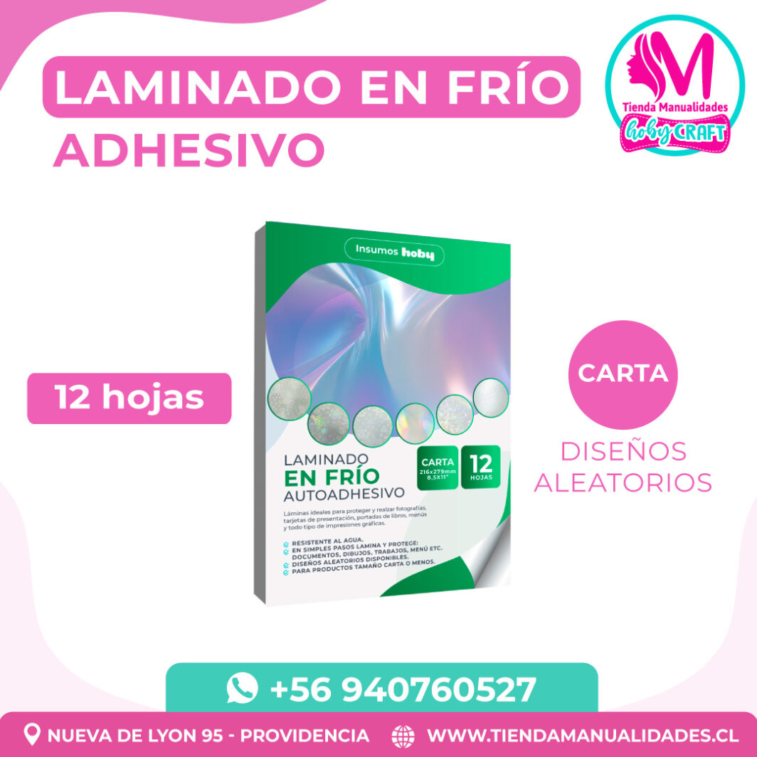 PP20 Laminado en Frío Autoadhesivo Tamaño Carta 12 Hojas – Entrega Inmediata