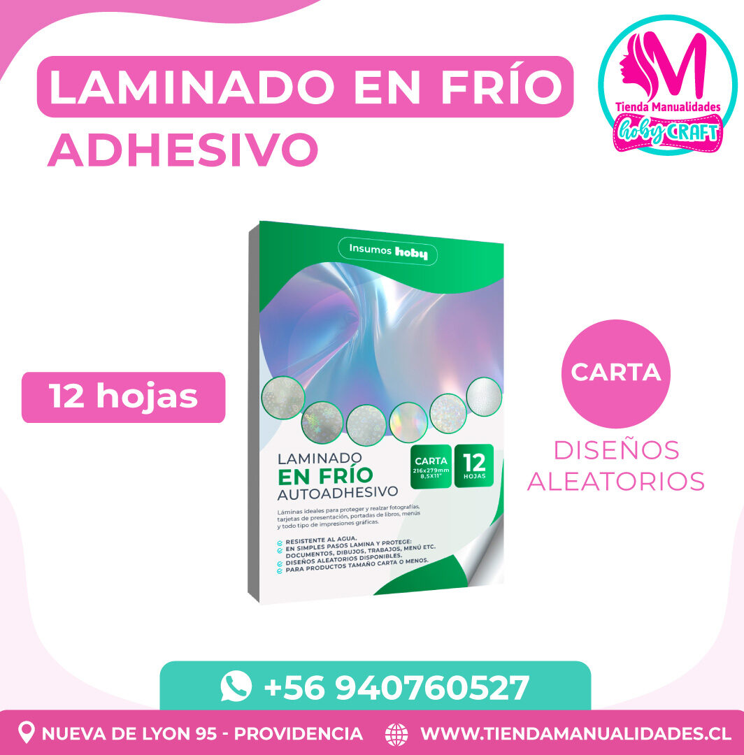 PP20 Laminado en Frío Autoadhesivo Tamaño Carta 12 Hojas – Entrega Inmediata