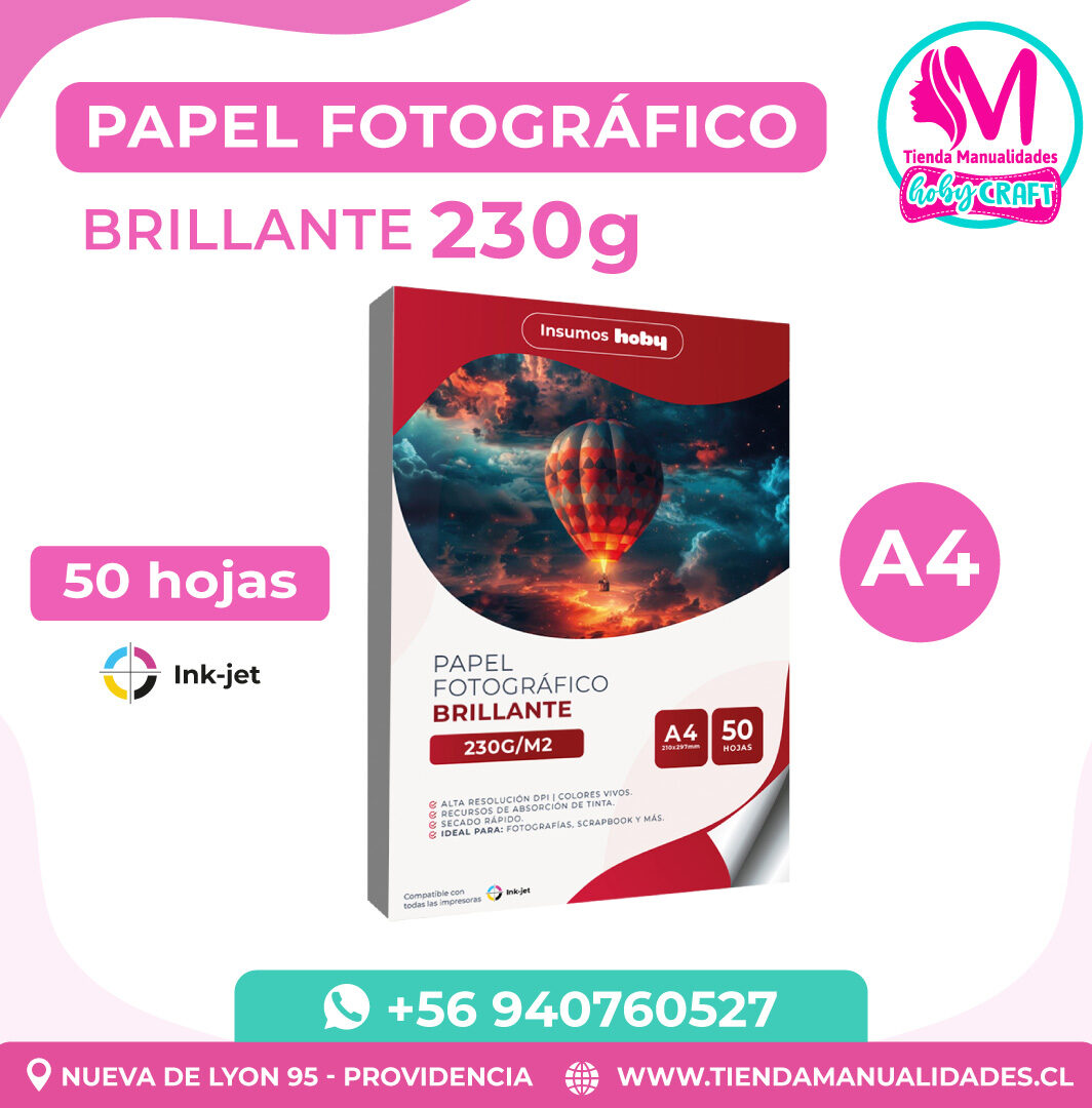 PP35 Papel Fotográfico Brillante 230 g A4 – Entrega Inmediata