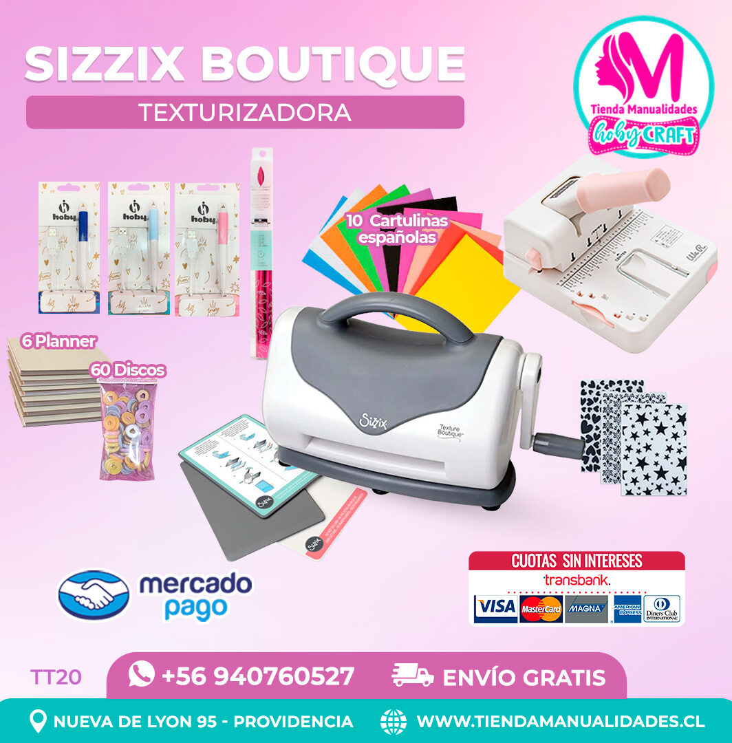 TT20 Texturizadora Sizzix Boutique - Entrega inmediata