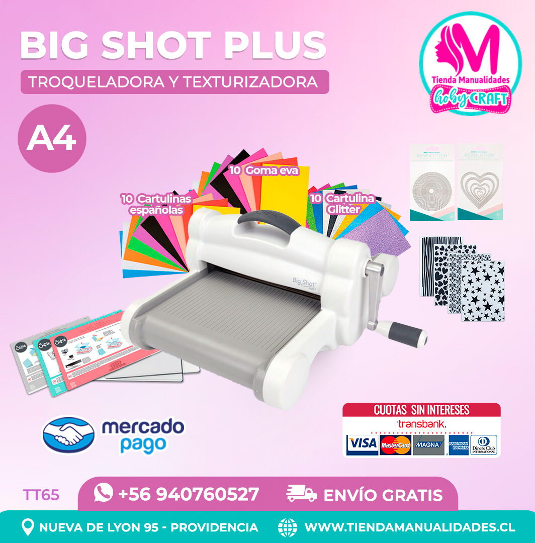 TT65 Troqueladora y Texturizadora Big Shot Plus - Entrega inmediata