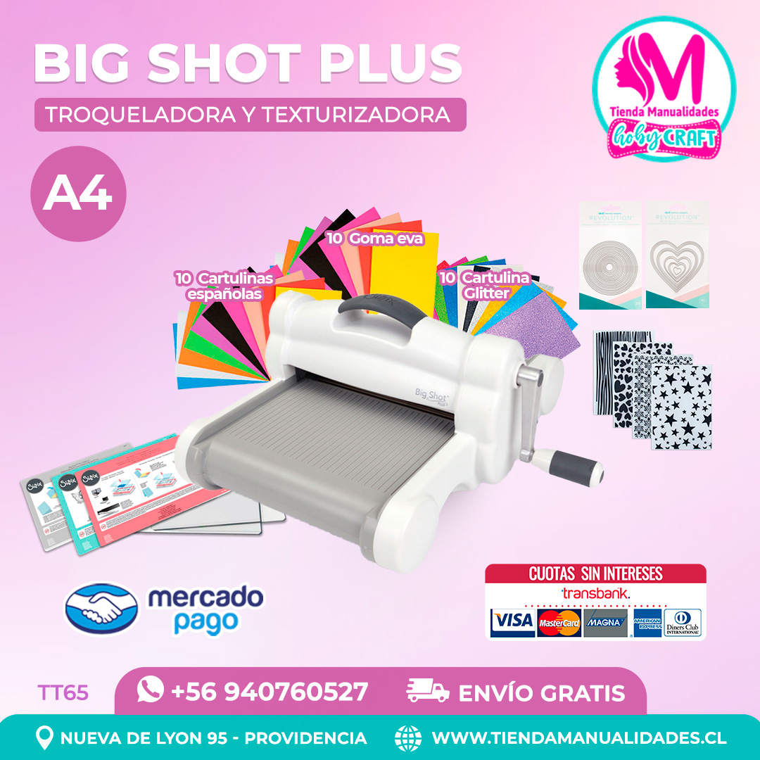 TT65 Troqueladora y Texturizadora Big Shot Plus - Entrega inmediata