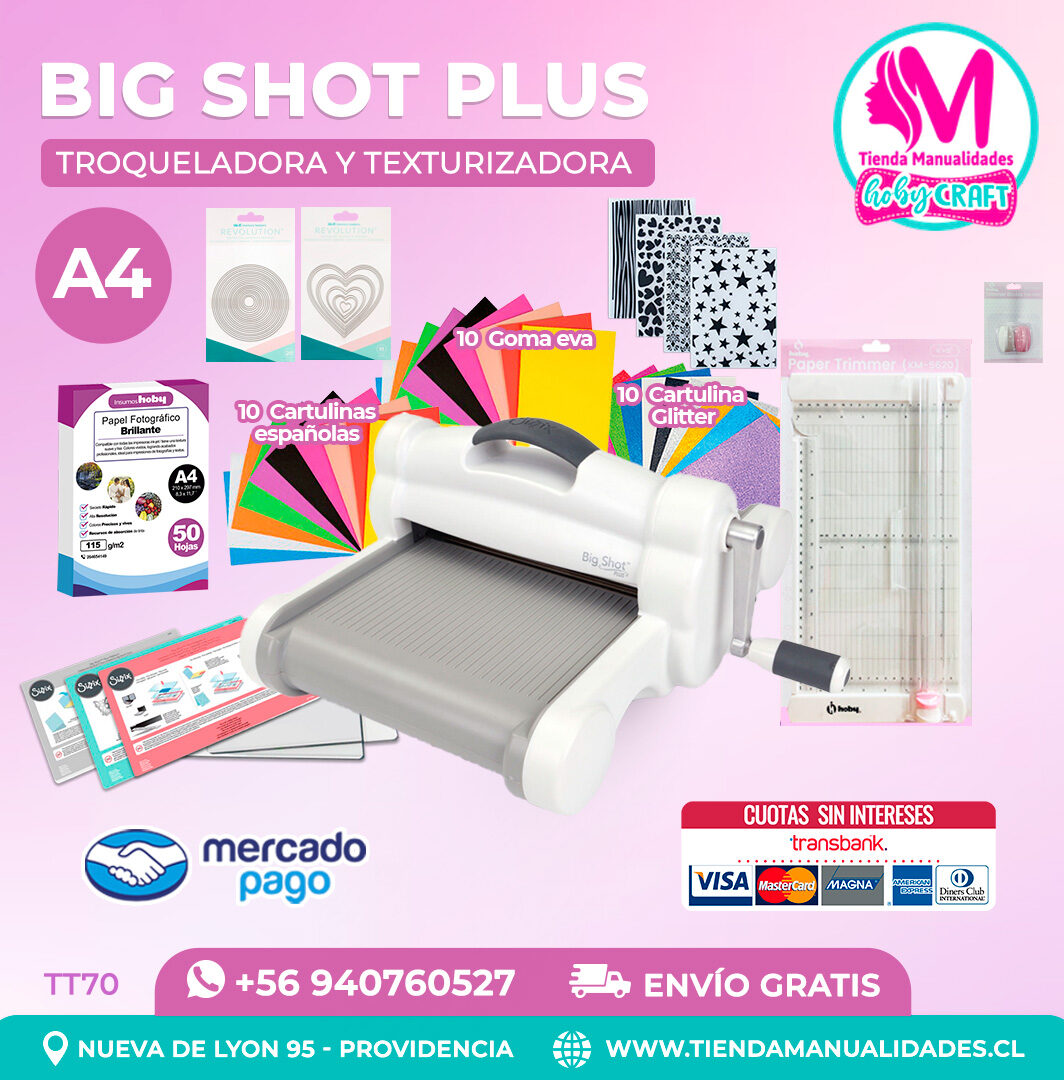 TT70 Troqueladora y Texturizadora Big Shot Plus - Entrega inmediata