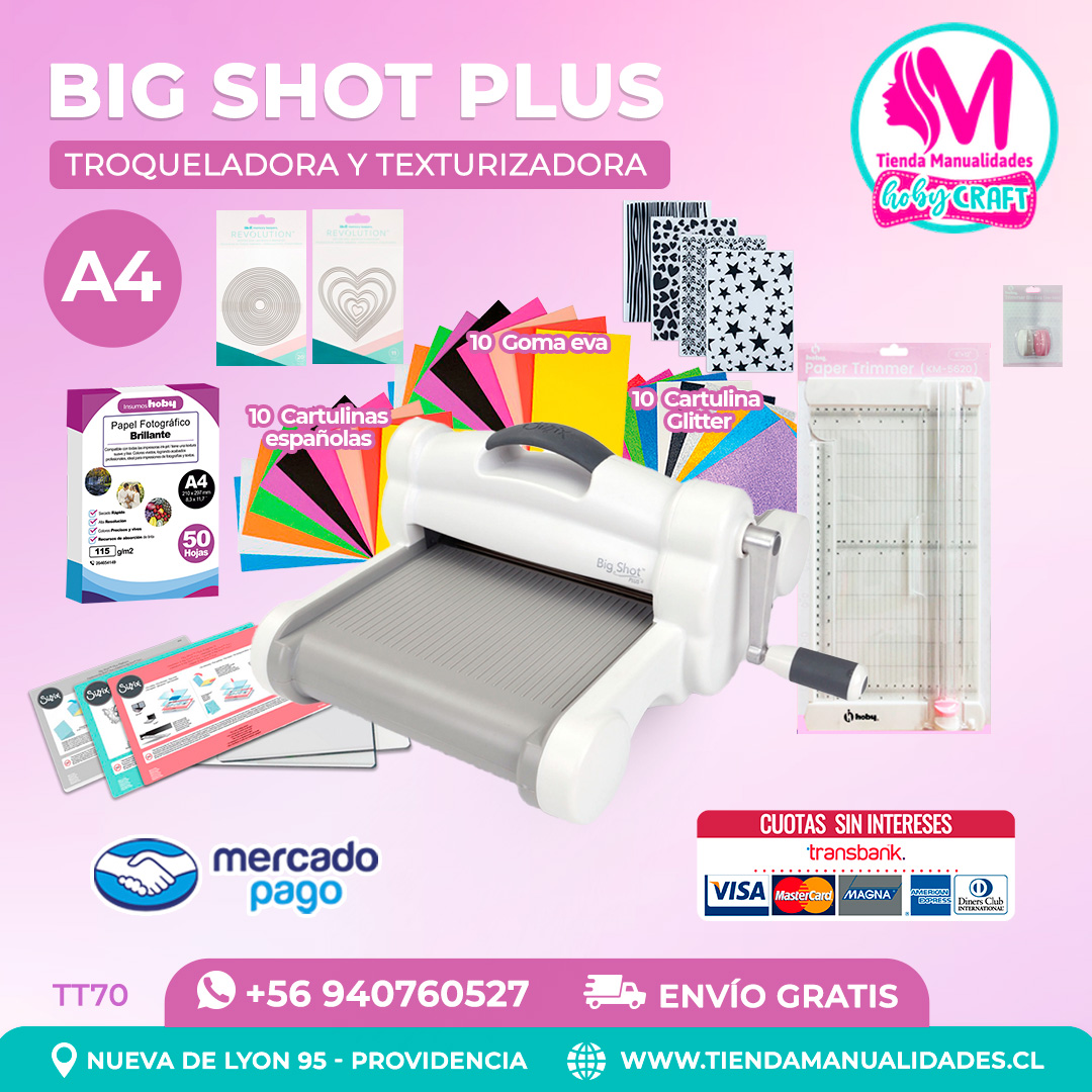 TT70 Troqueladora y Texturizadora Big Shot Plus - Entrega inmediata