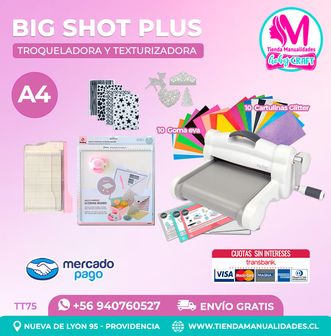 TT75 Troqueladora y Texturizadora Big shot Plus - Entrega inmediata