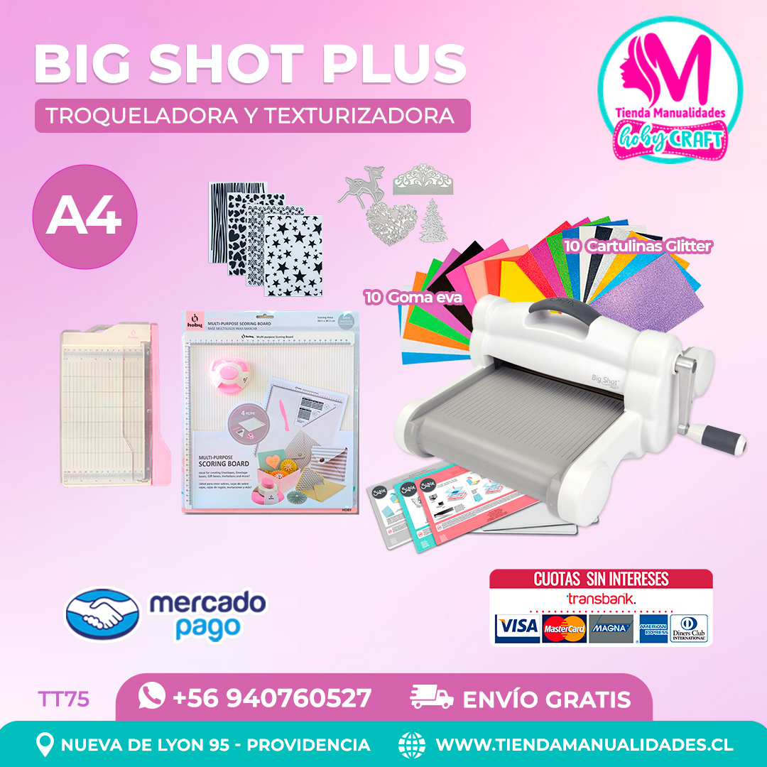 TT75 Troqueladora y Texturizadora Big shot Plus - Entrega inmediata