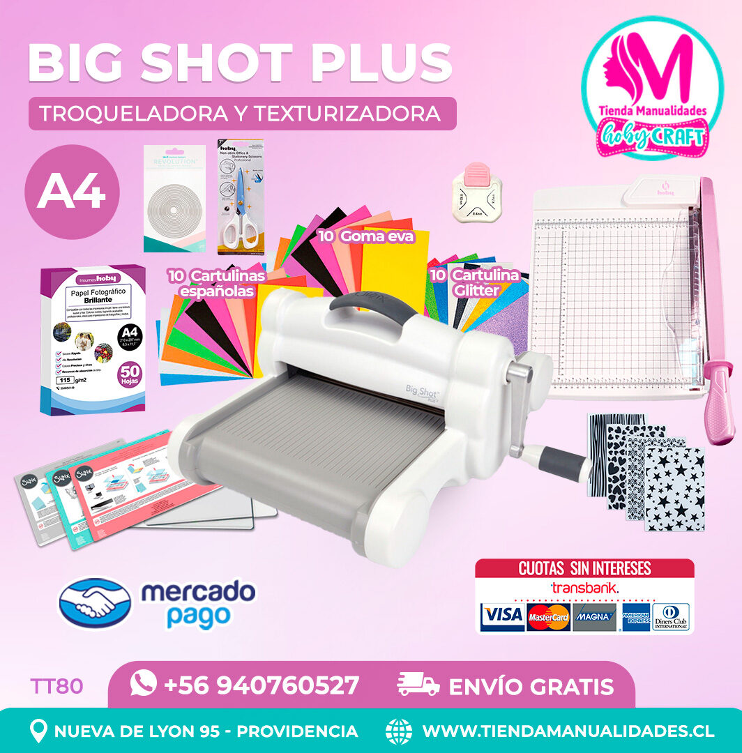 TT80 Troqueladora y Texturizadora Big shot Plus - Entrega inmediata