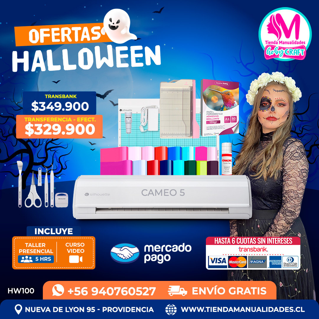 CM100 Kit Silhouette Cameo 5 blanca – Envío gratis 07 Noviembre