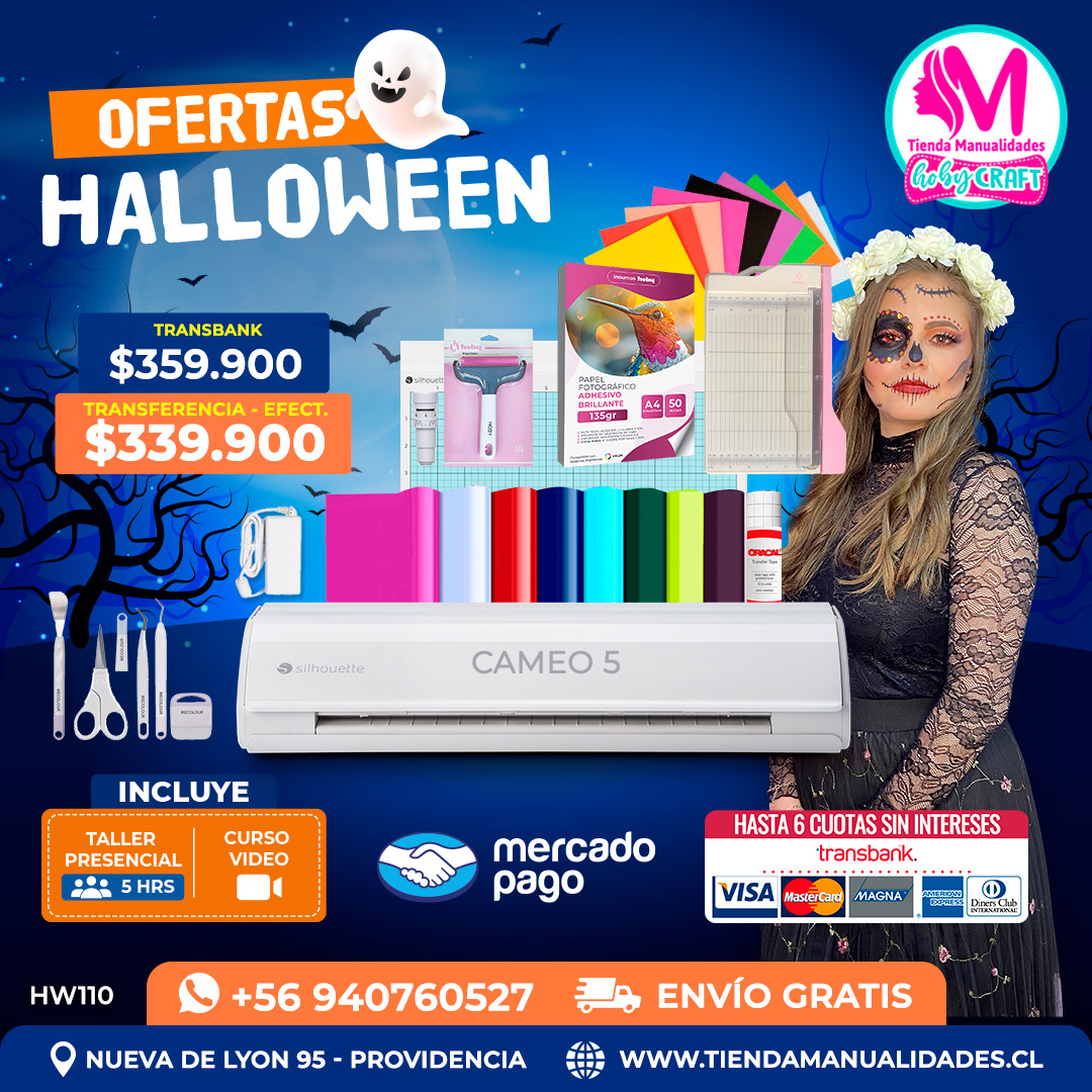 HW110 Kit Silhouette Cameo 5 blanca – Envío gratis 07 Noviembre