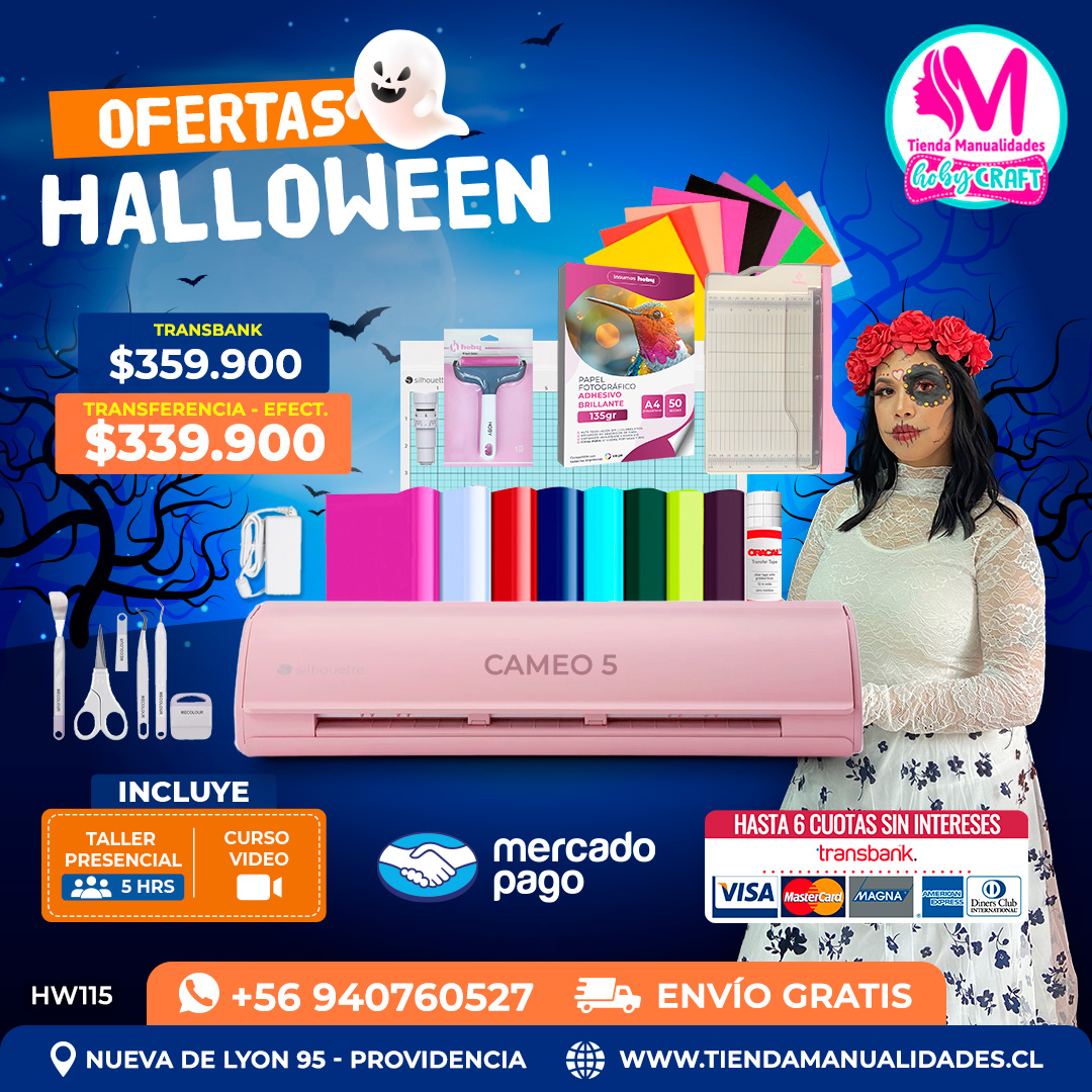 HW115 Kit Silhouette Cameo 5 rosada – Envío gratis